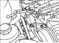  Проверка натяжения ремня привода насоса усилителя рулевого управления Hyundai Accent